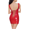 Black Level Robe Vinyl Dress Rope Rouge